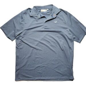 KJUS SPF 30+ Classic Blue Striped Polo Shirt Golf